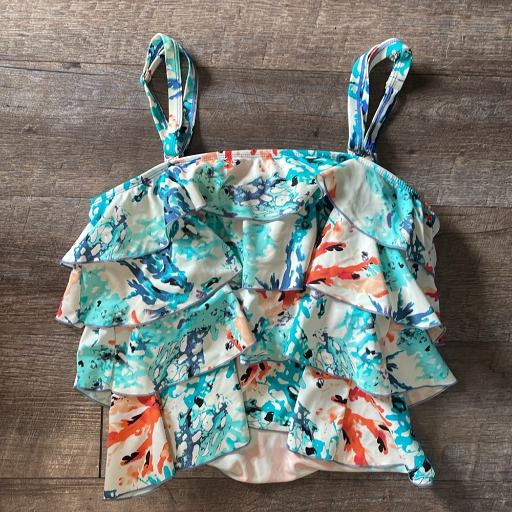 Ceeb Ruffle Tankini Top View 3